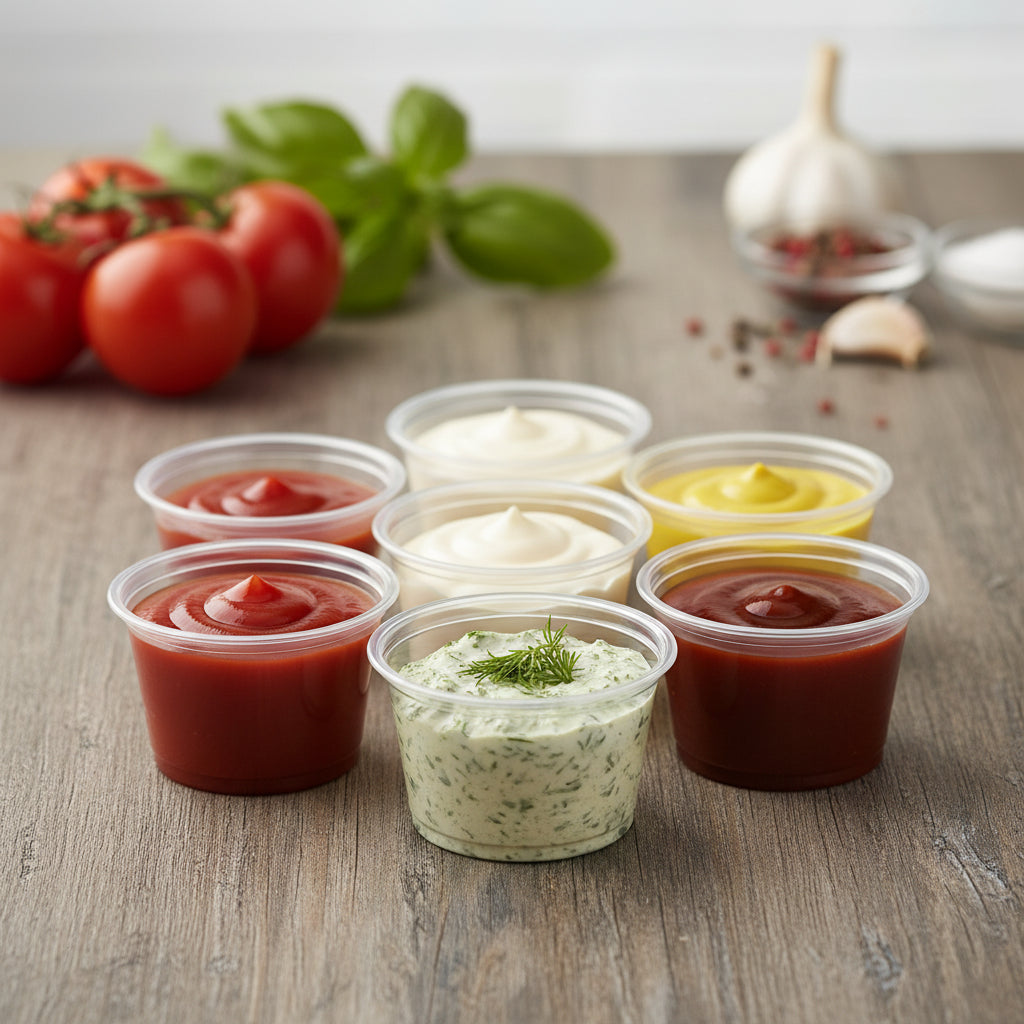 Porta Salsa Trasparente 30ml – Coppetta Monoporzione