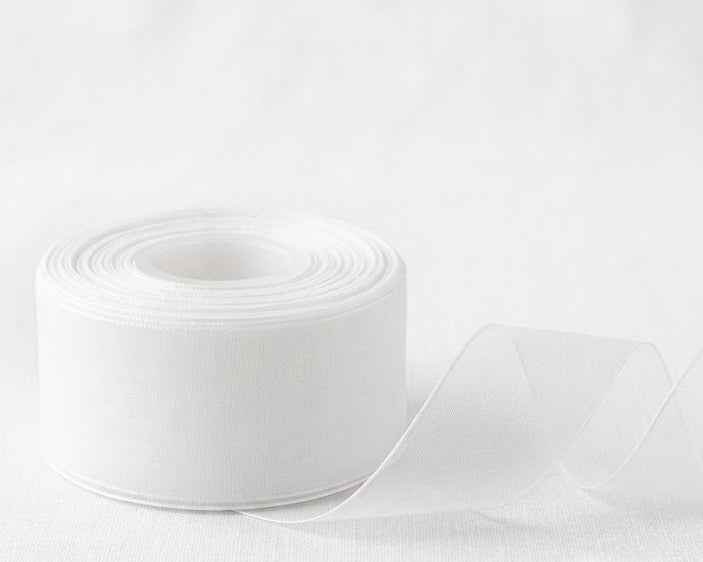 Nastro Rotolo Organza 40mm x 50mt – Bianco