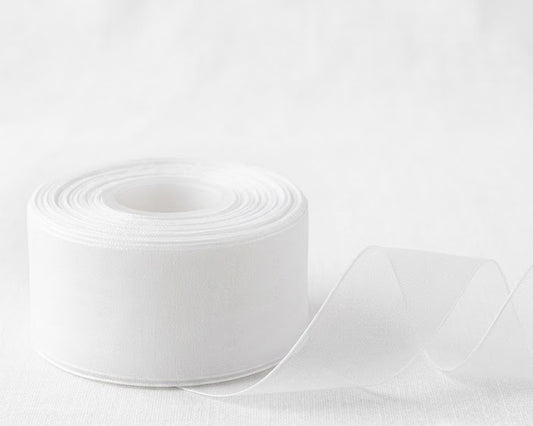 Nastro Rotolo Organza 40mm x 50mt – Bianco