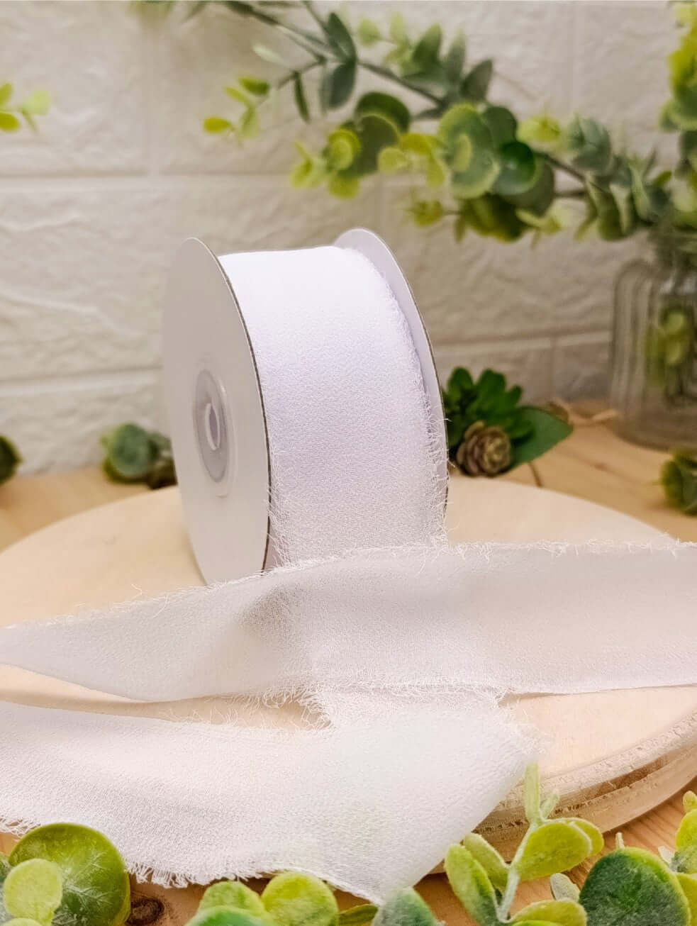 Nastro Chiffon 40mm Bianco 20Mt