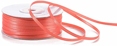Nastro Doppio Raso 3 mm x 50 mt Corallo
