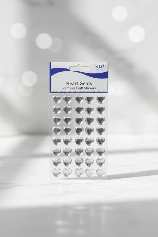 Adesivi Gemme di Cuore mm12 Adesivo – 60 pz