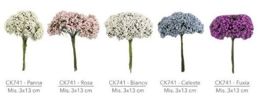 Fiore Artificiale Gypsophila Ciuffo 3x13 Bianco – 12 pz