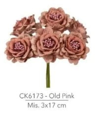 Mazzetto Fiorellini Artificiali Rosa Antico 3x17 cm - Confezione da 6 Pezzi