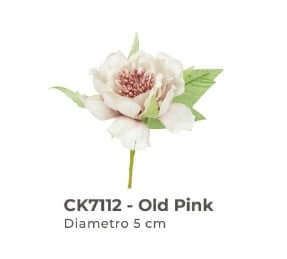 Fiore Artificiale Azalea con Foglie Old Pink – 12 pz