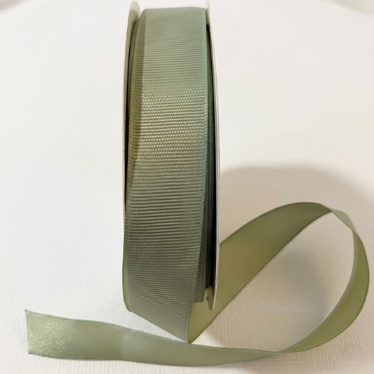 Nastro Gros Grain Salvia 25mm x 50Mt