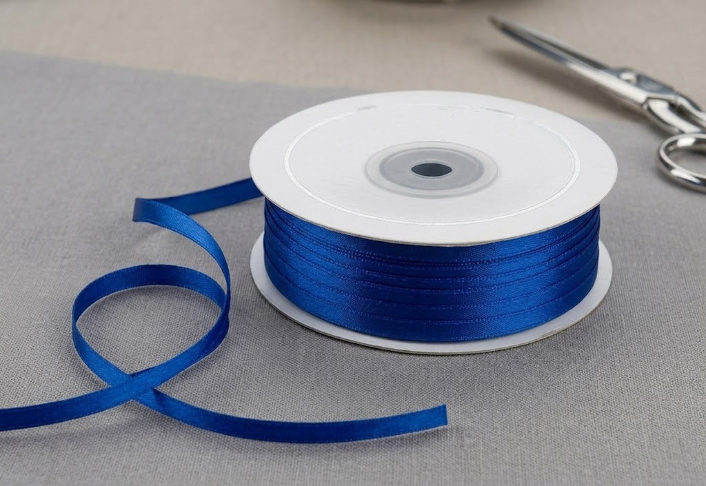 Nastro Rotolo Doppio Raso Blue 3mm x 50mt