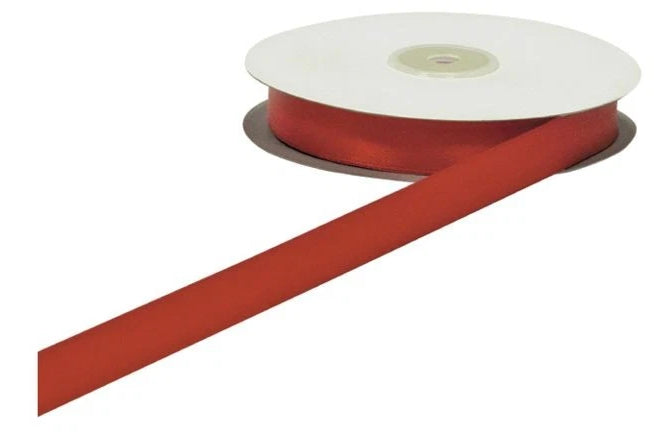 Nastro Doppio Raso Rosso 6mm x 50Mt