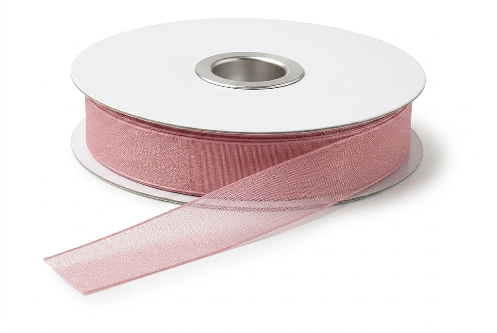 Nastro Organza 10 mm x 50 mt Old Pink