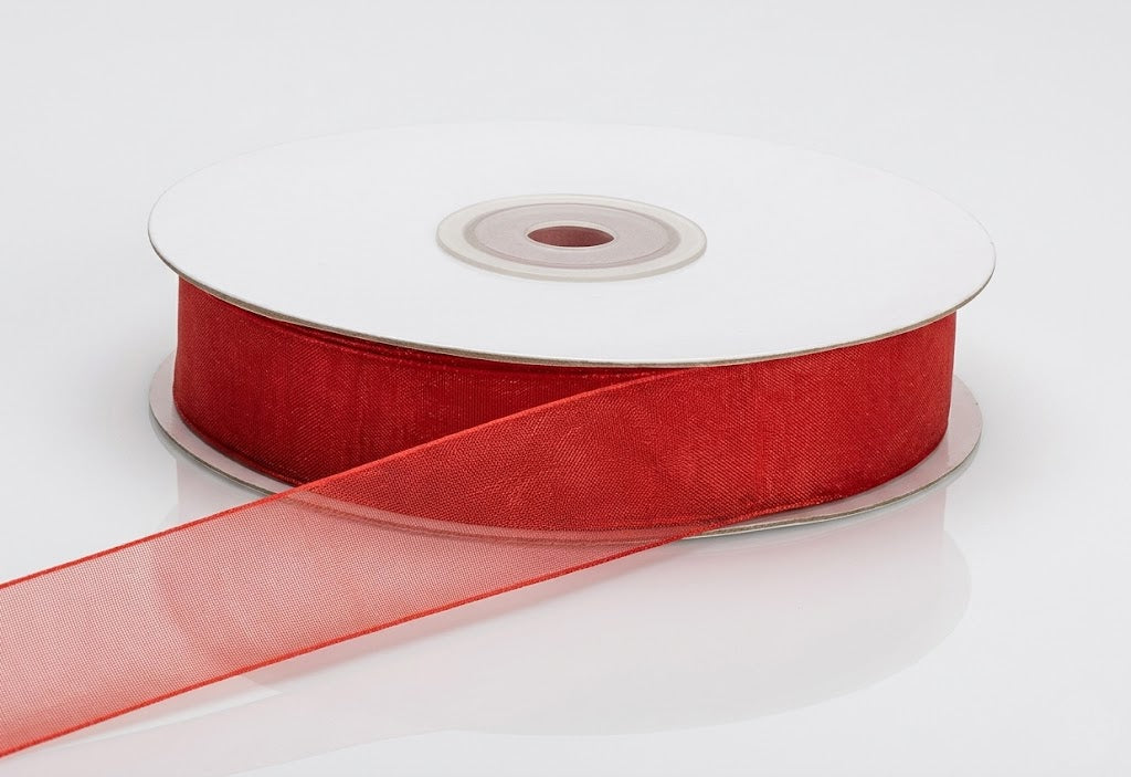 Nastro Organza Rosso 10mm x 50mt