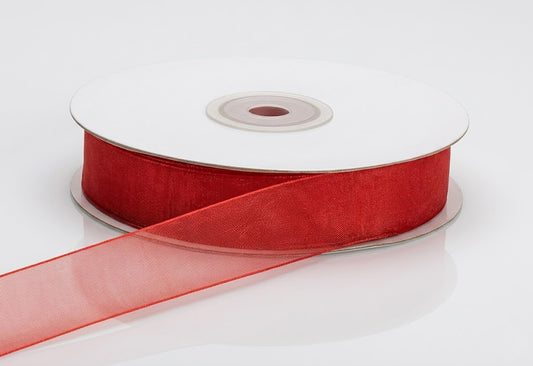 Nastro Organza Rosso 10mm x 50mt