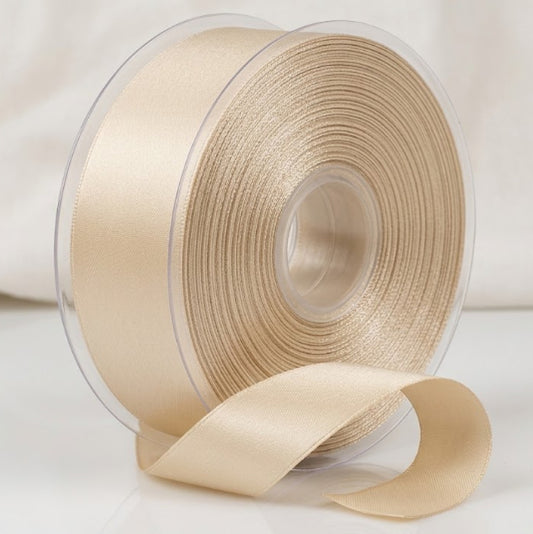 Nastro Doppio Raso Beige 40mm x 50mt