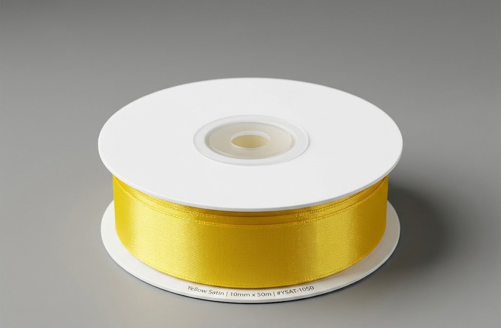 Nastro Doppio Raso 3 mm x 50 mt Giallo