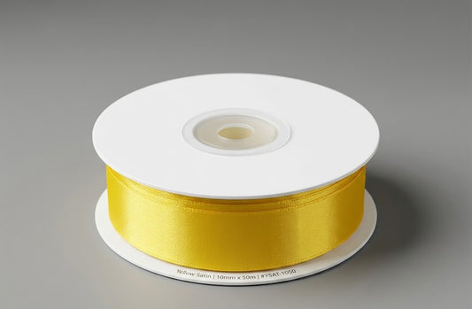 Nastro Doppio Raso 3 mm x 50 mt Giallo