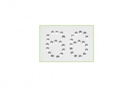 Numero Adesivo con strass brillanti, set di 25 pezzi con numero 00 per decorazioni festive.