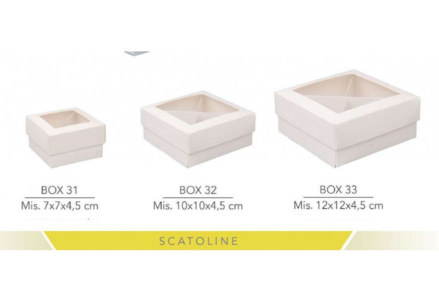 Scatola Cartone per Bomboniere Box 31 7x7x4,5 cm - Confezione da 10 Pezzi