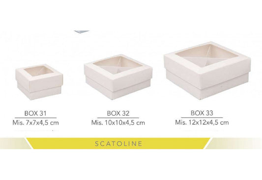Scatola Cartone per Bomboniere Box 31 7x7x4,5 cm - Confezione da 10 Pezzi