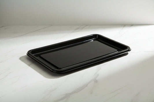 Vassoi Rettangolari Large Neri 46x30 cm in PET – Set da 10 pz